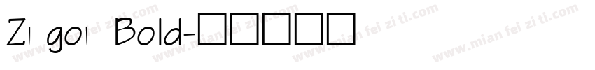 Zegoe Bold字体转换